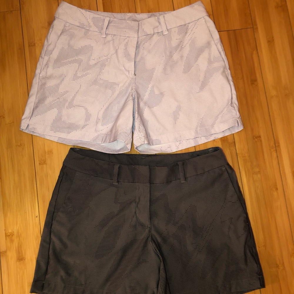 Used - Wmns 4.5" Woven Golf Shorts. Sz 4. Lavender & Grey